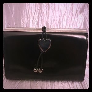 Moschino Leather Black Mini Pouch